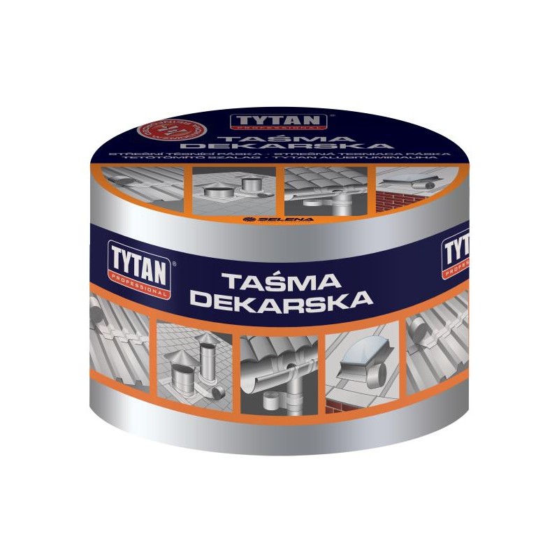 TAŚMA USZCZELNIAJĄCA DEKARSKA 10CM*10MB SREBRNA/ALUMINIOWA  