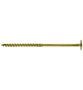 WKRĘT DO DREWNA Z KOŁNIERZEM NA TORX OCYNK ŻÓŁTY 6*40MM T30 