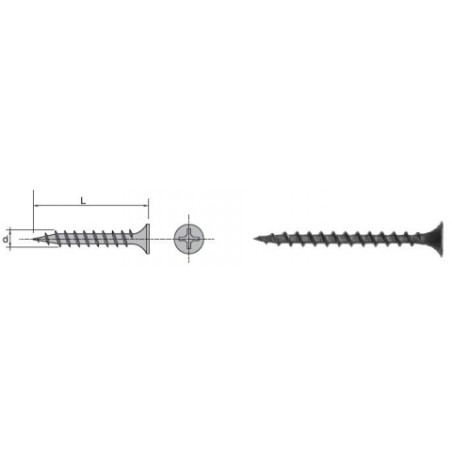 WKRĘT GIPS DREWNO FOSFATYZOWANY 4.8*110MM                   